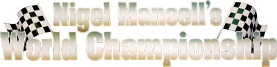 Nigel Mansell's World Championship Racing logo for Sega Mega Drive